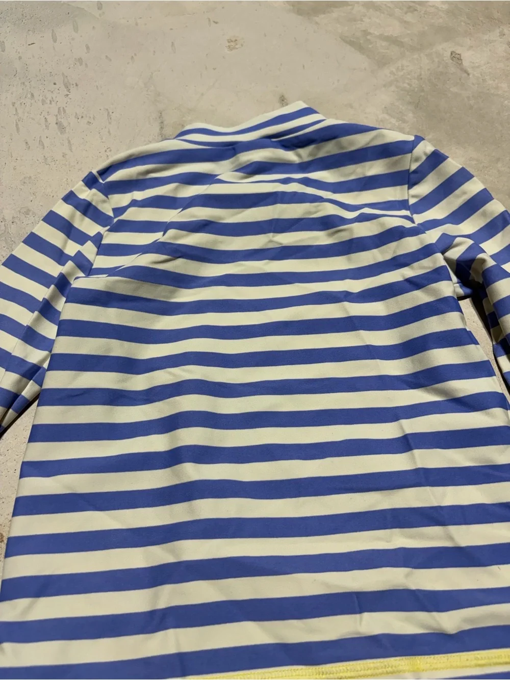 Mini Boden Kids Blue & White Stripe rash guard swim 3-4 years